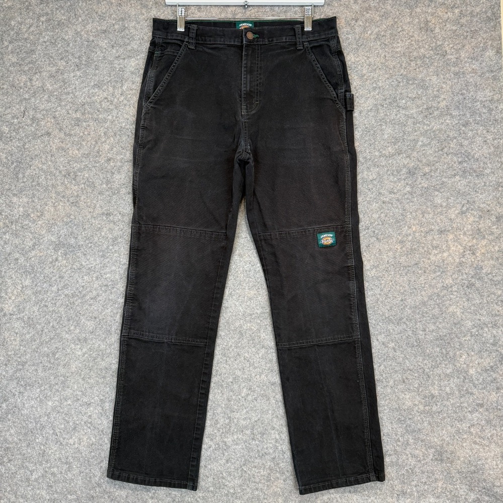Jameson x Dickies Double Knee Work Canvas Pants Mens 32x32 (fits 32x30) Whisky